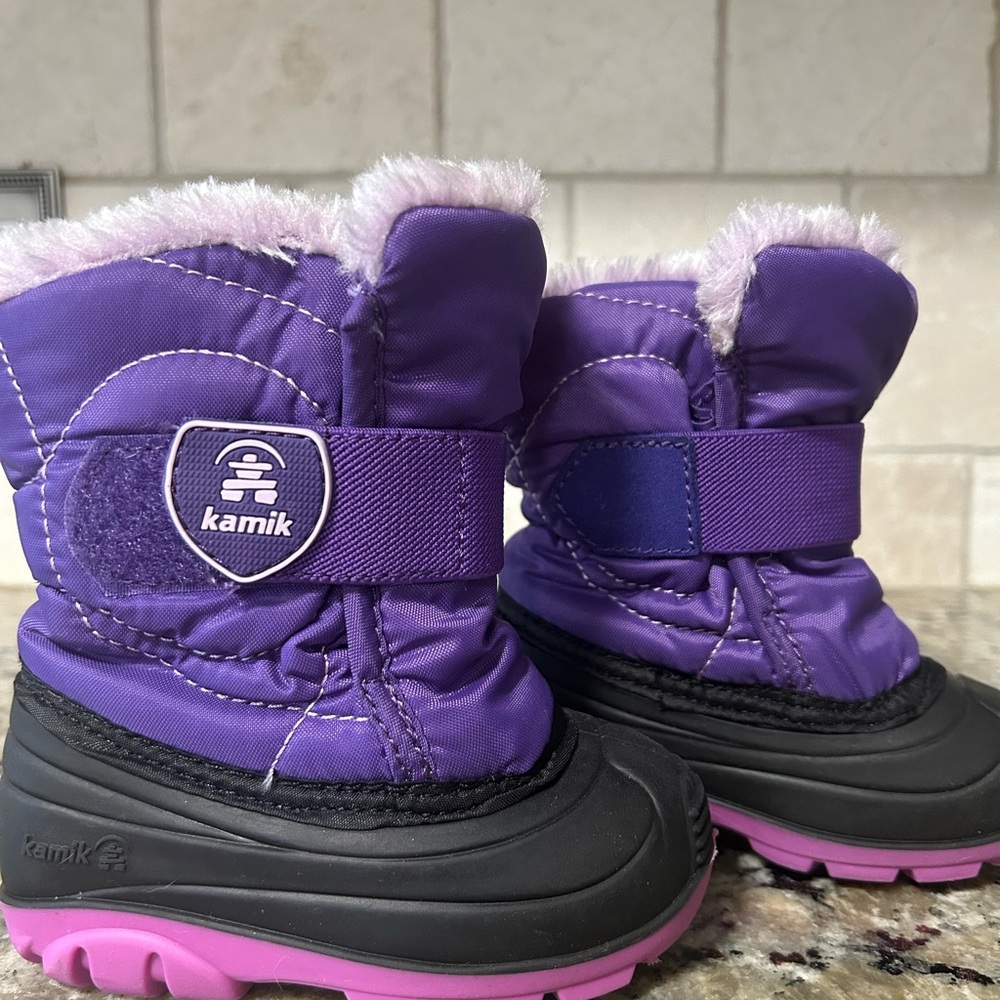 Kamik Kids' Purple and Black Winter Boots